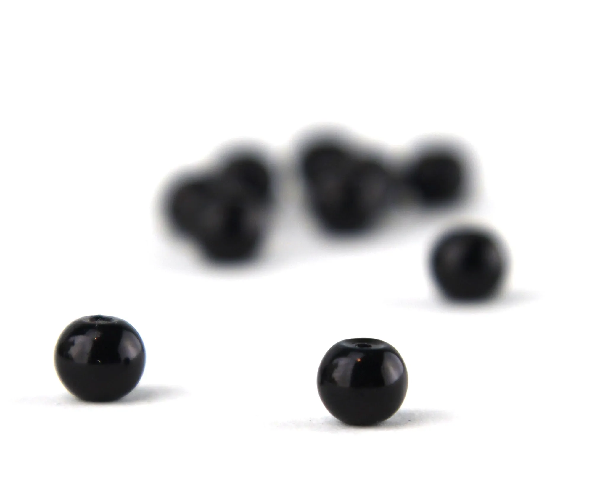 6mm Black Glass Eyes/Beads