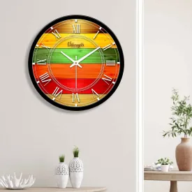 Abstract colorful Wood Printed Designer Wall Clock