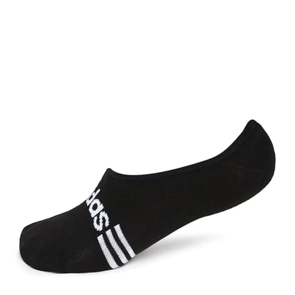 Adidas Men's Flat Knit No Show Socks (Collegiate Navy/Light Grey/Black)