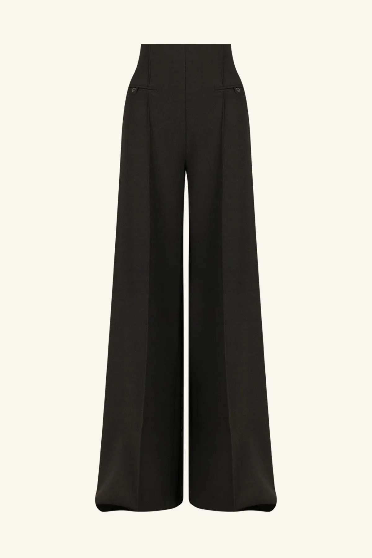 AMURA HIGH WAISTED WIDE LEG PANT - BLACK