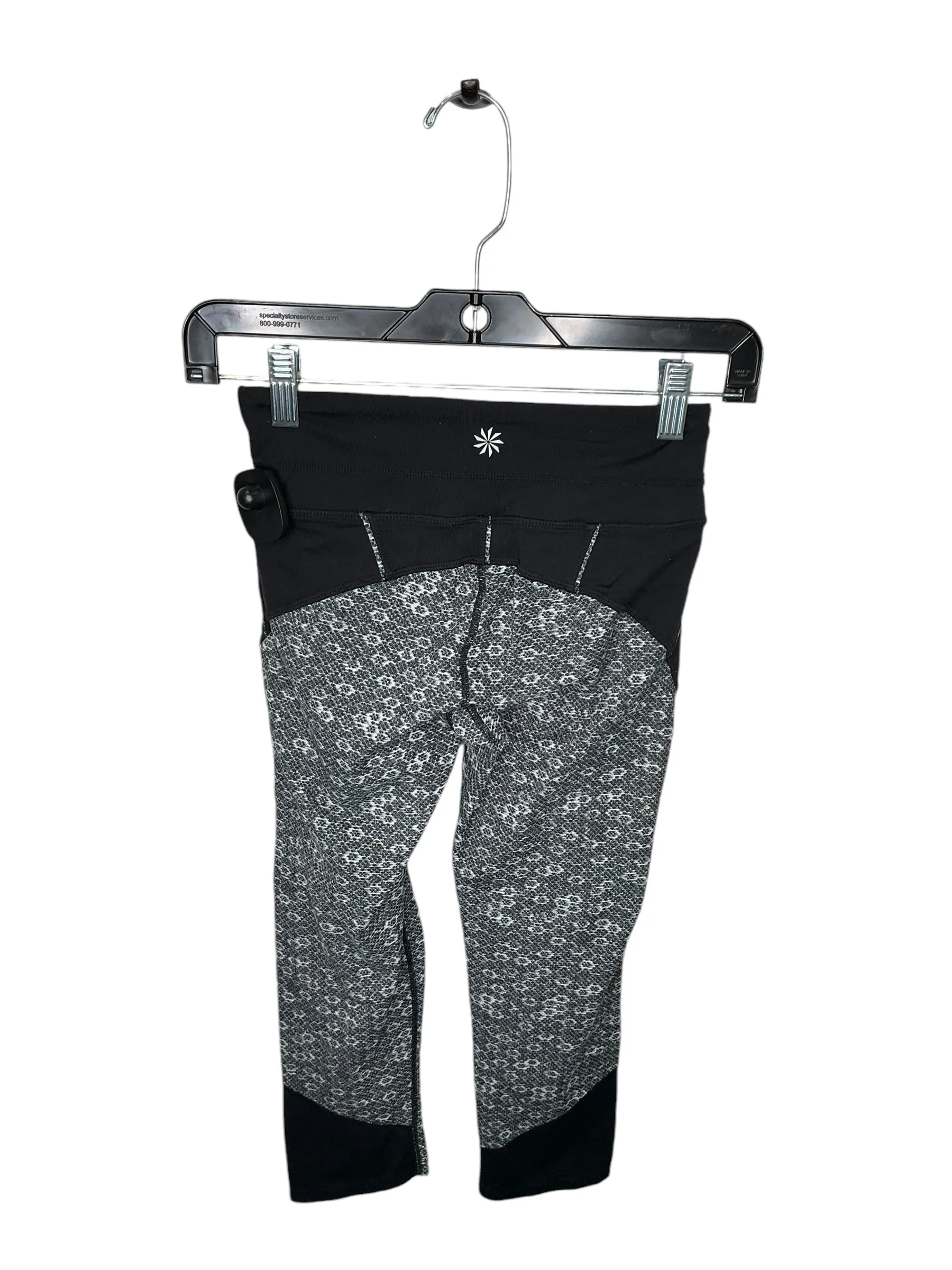 Athletic Leggings By Athleta In Black & White, Size: Xxs