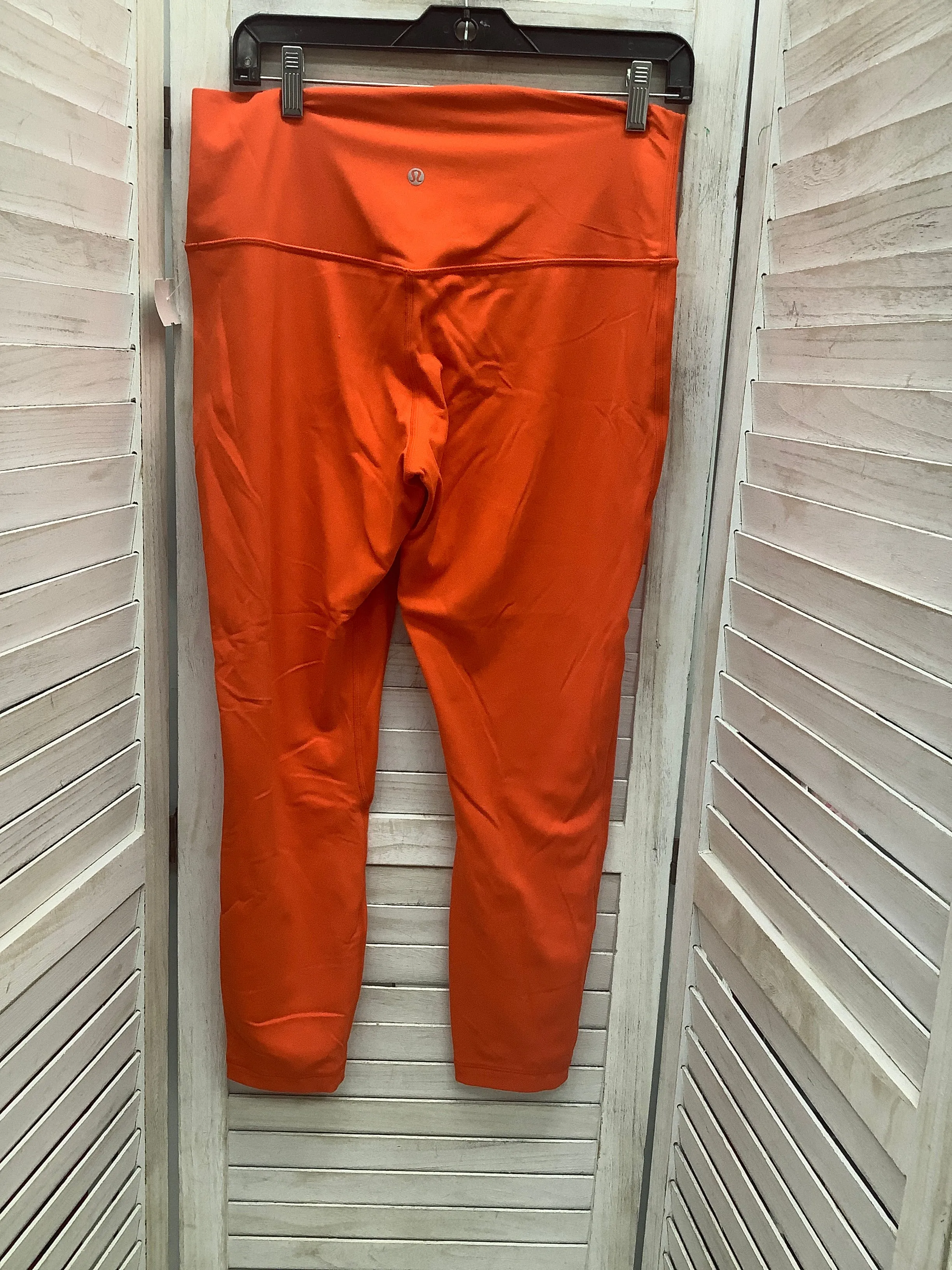 Athletic Leggings By Lululemon In Orange, Size: 12