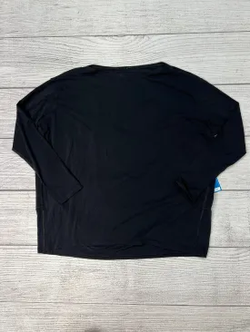 Athletic Top Long Sleeve Collar By Lululemon In Black, Size: L