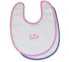 Bib with Gingham trim