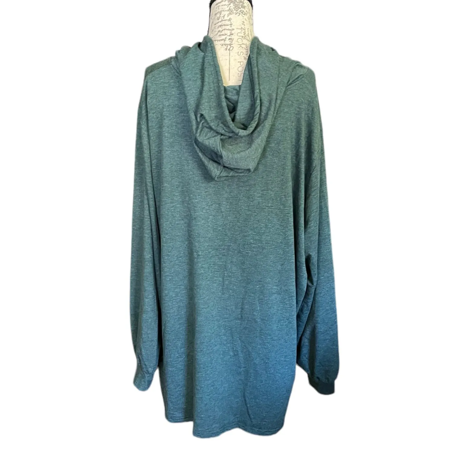 Bloomchic Green Pullover Hoodie Plus Size 28