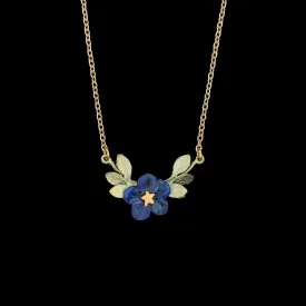 Blue-Eyed Mary Pendant - Single Flower