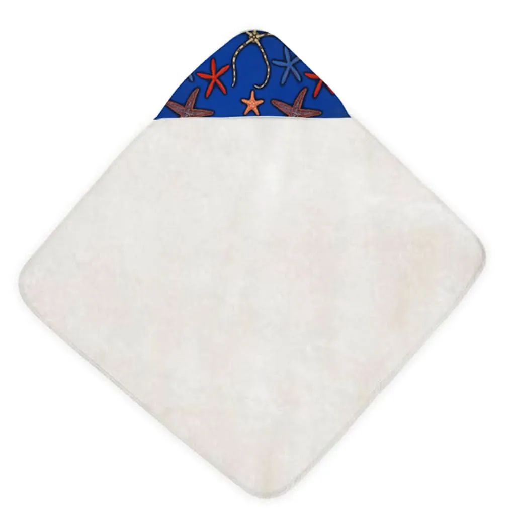 Blue Starfish Hooded Baby Towel