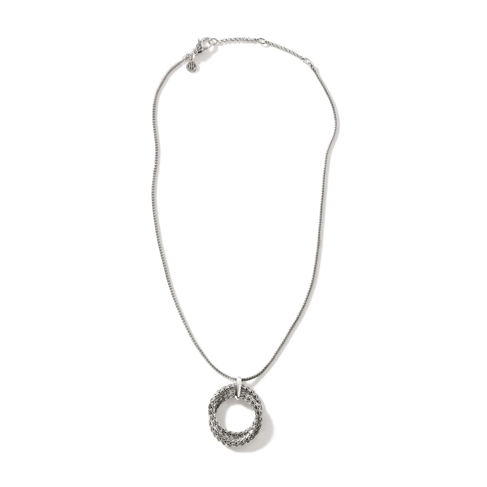 Classic Chain Interlink Pendant Necklace