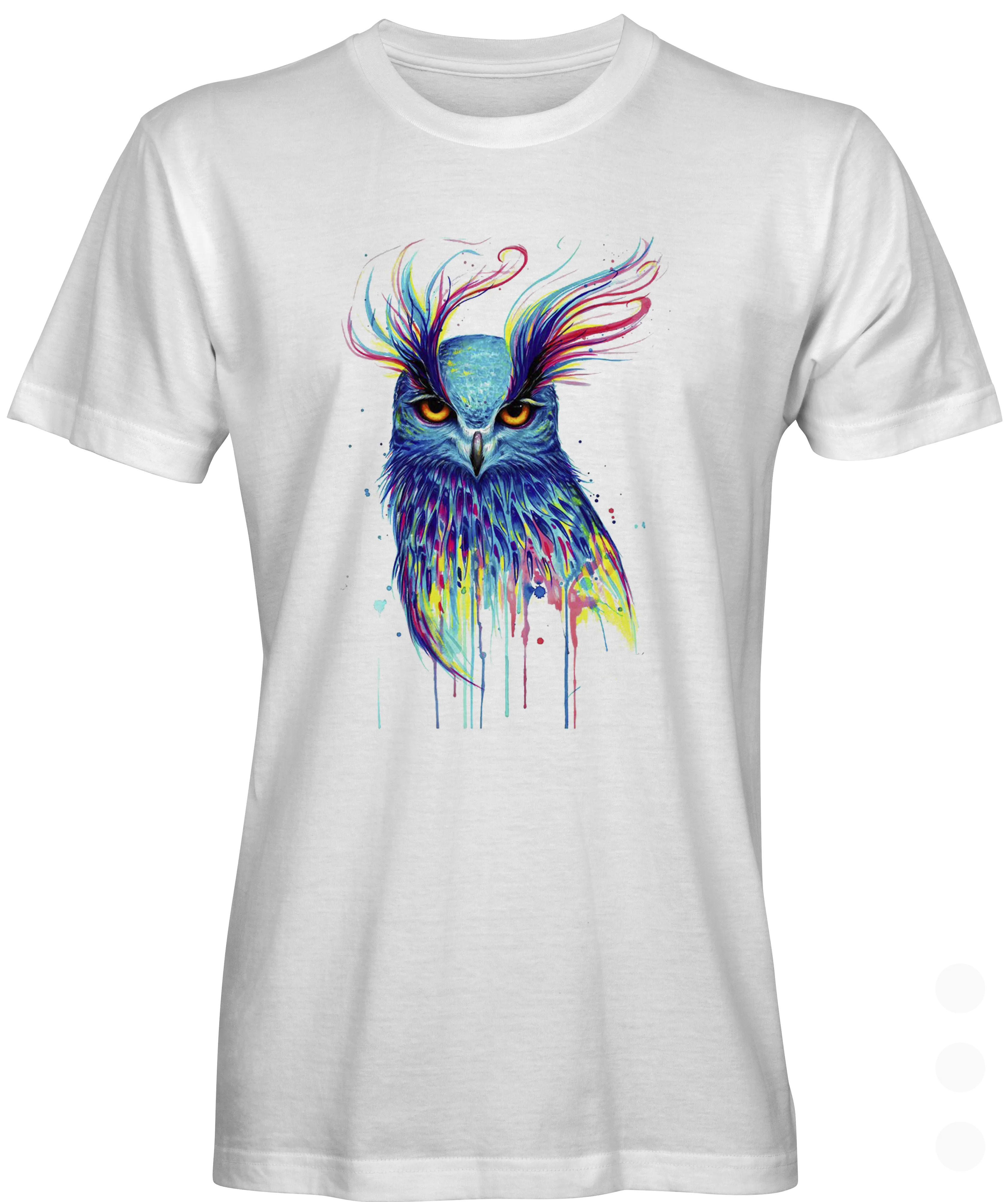 Colorful Dripping Owl Graphic Tee