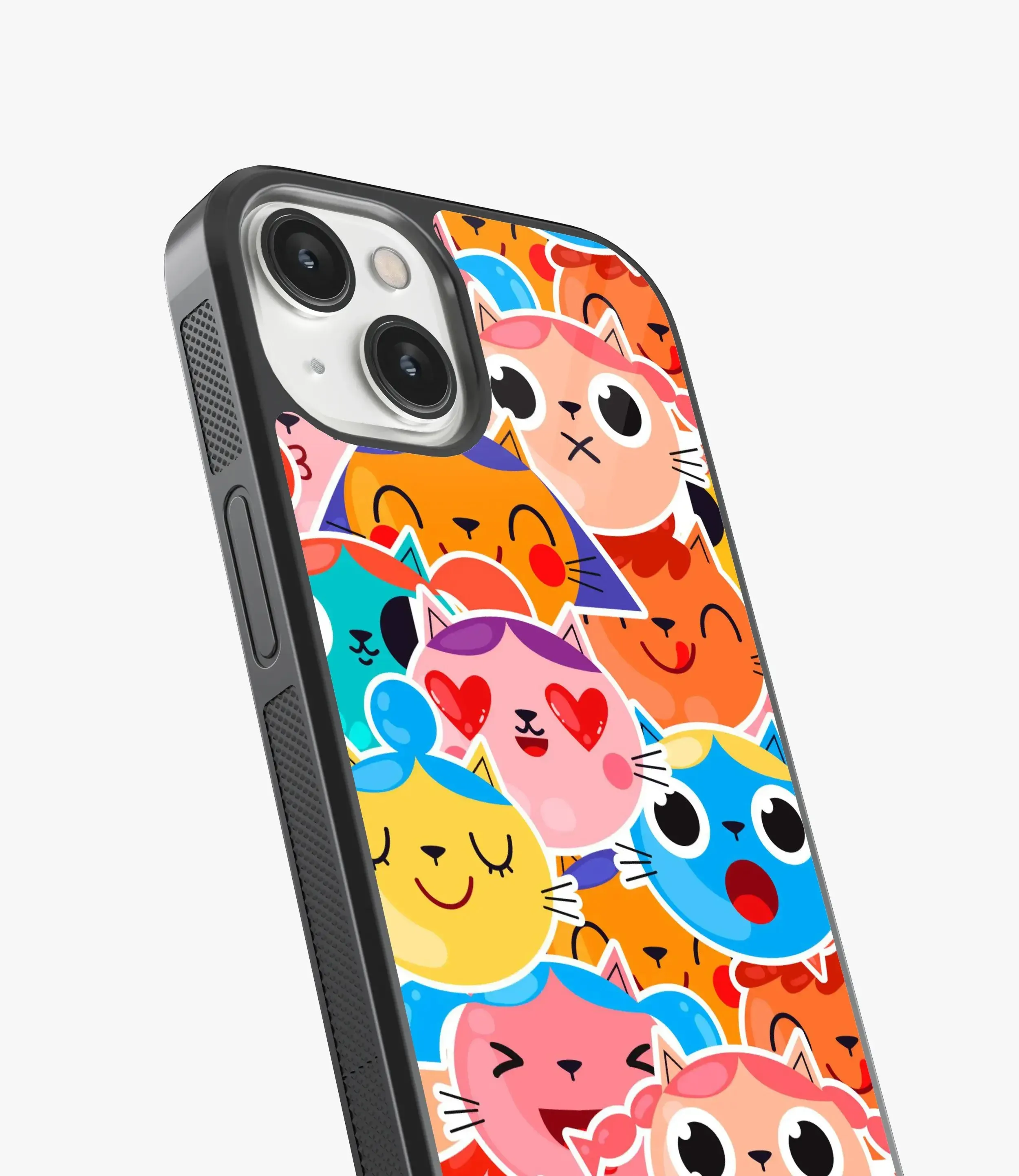 Colorful Emoticons Glass Case