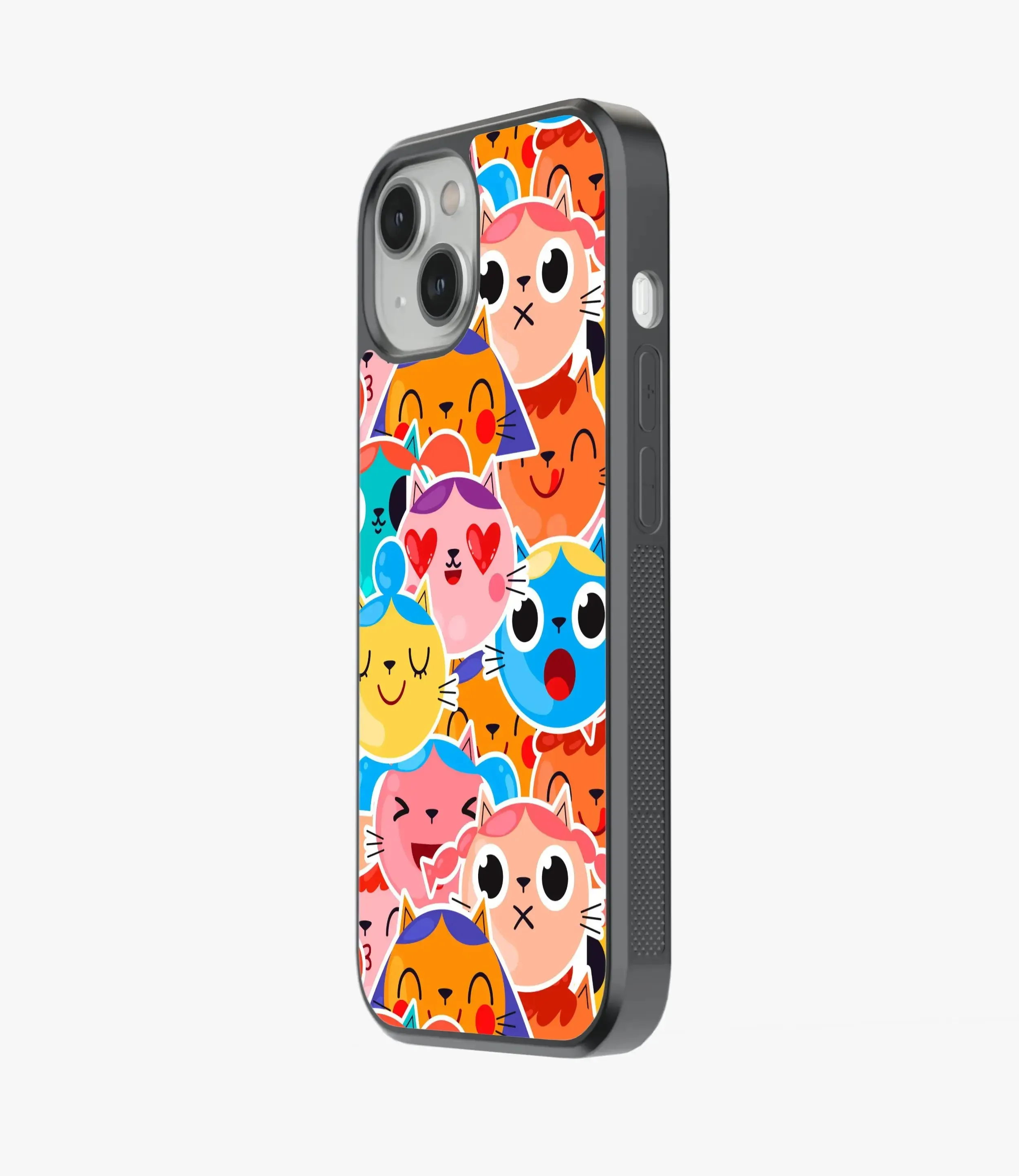 Colorful Emoticons Glass Case