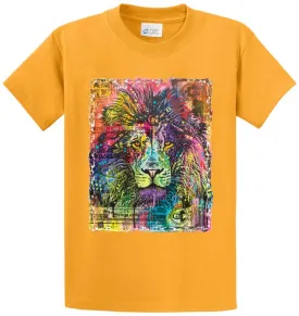 Colorful Lion Printed Tee Shirt