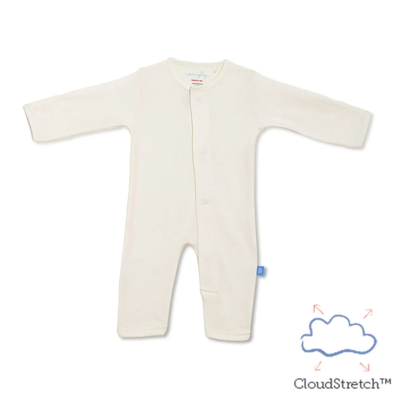 cream CloudStretch™ magnetic coverall