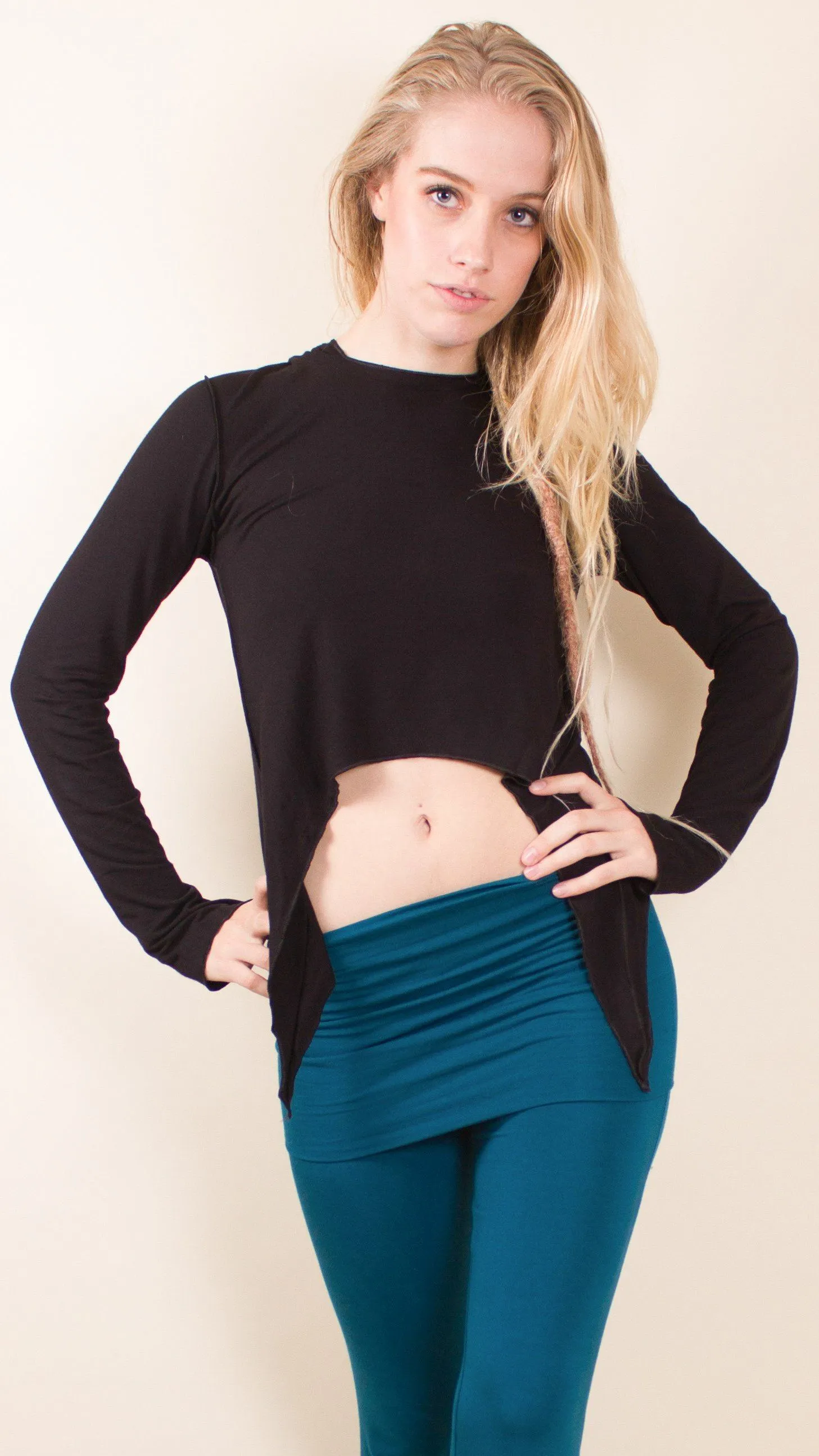 Cropped Thumbhole Hoodie