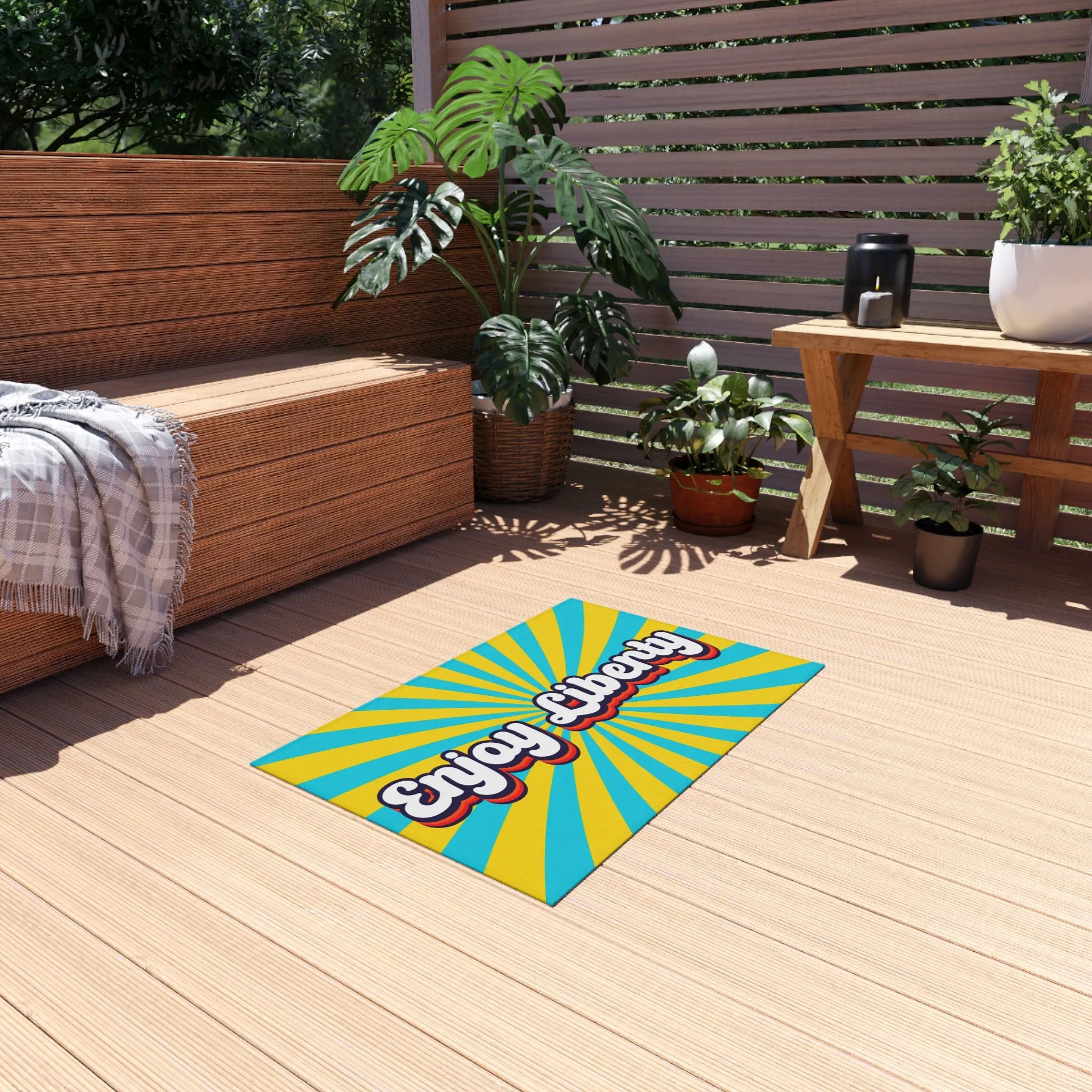 Enjoy Liberty Retro Outdoor Rug