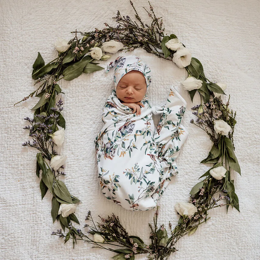 Eucalypt | Baby Jersey Wrap & Beanie Set