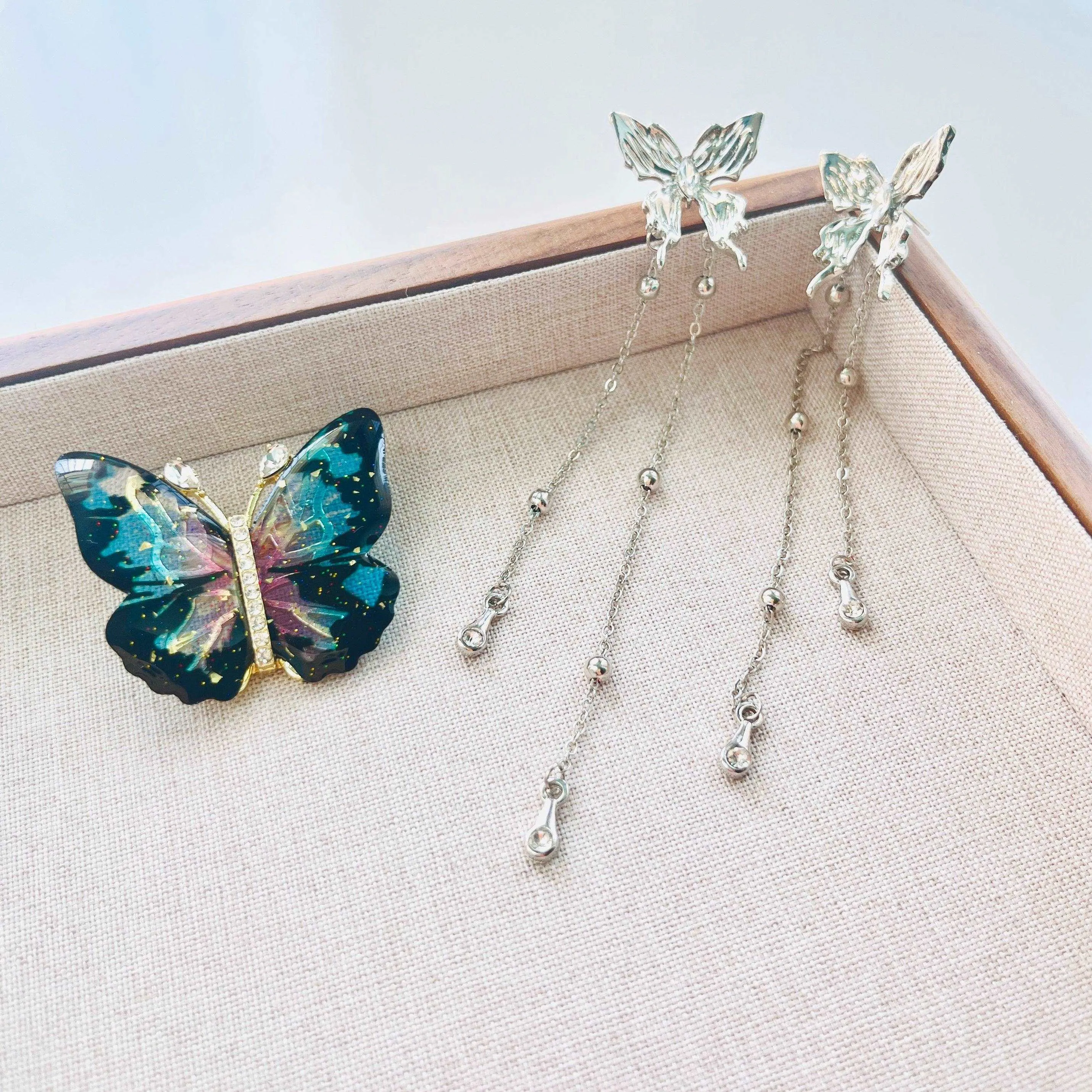 Exotic Colorful Butterfly Brooch