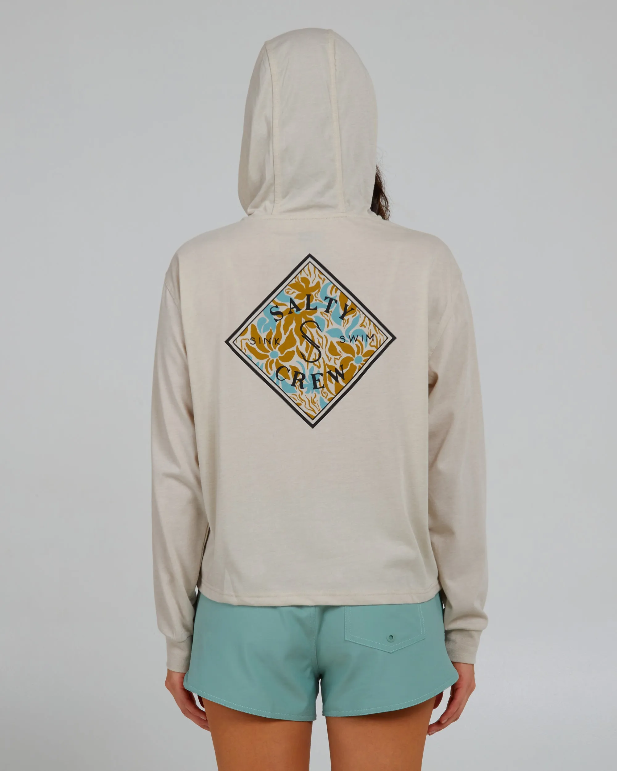 Floral Tippet Off White Tech Hoody