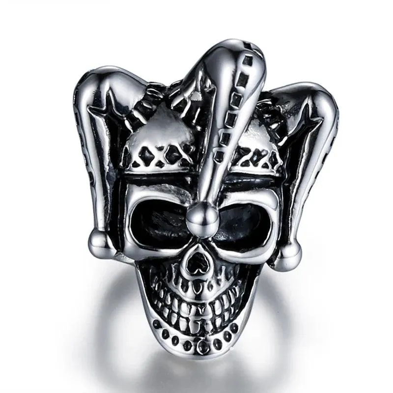 Gothic Punk Ring For Men Retro Skeleton