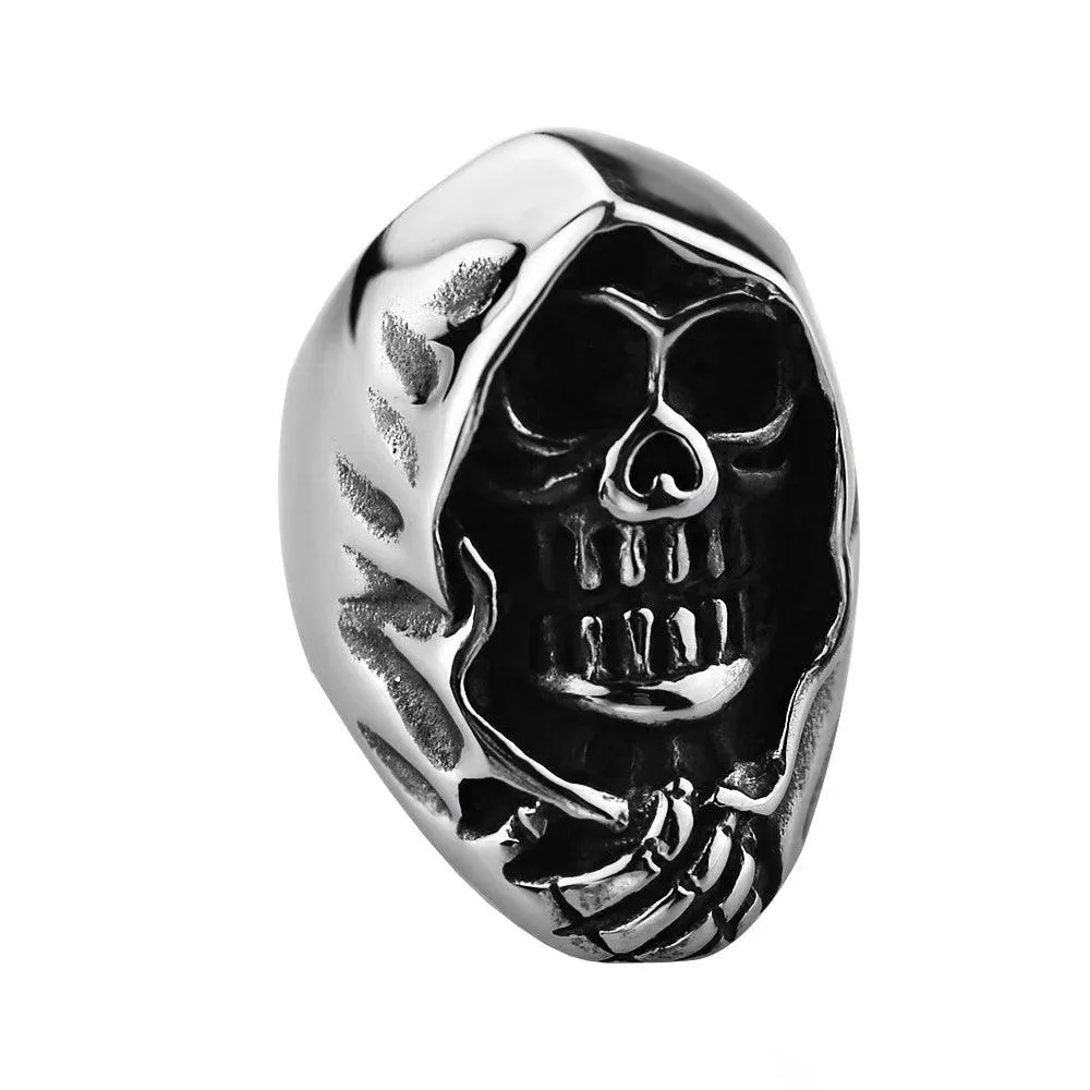 Gothic Punk Ring For Men Retro Skeleton