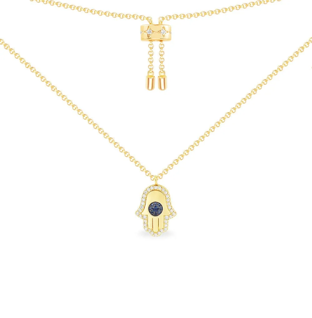 Hamsa Adjustable Necklace