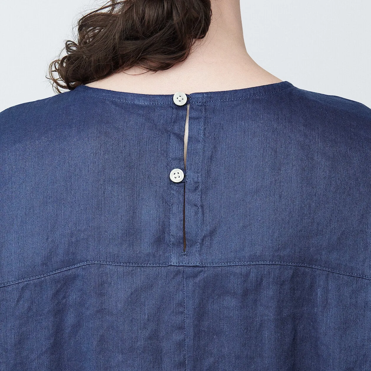 Hemp Rayon Short Sleeve Blouse