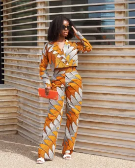 High Waisted African Print Palazzo Trouser - Caprii