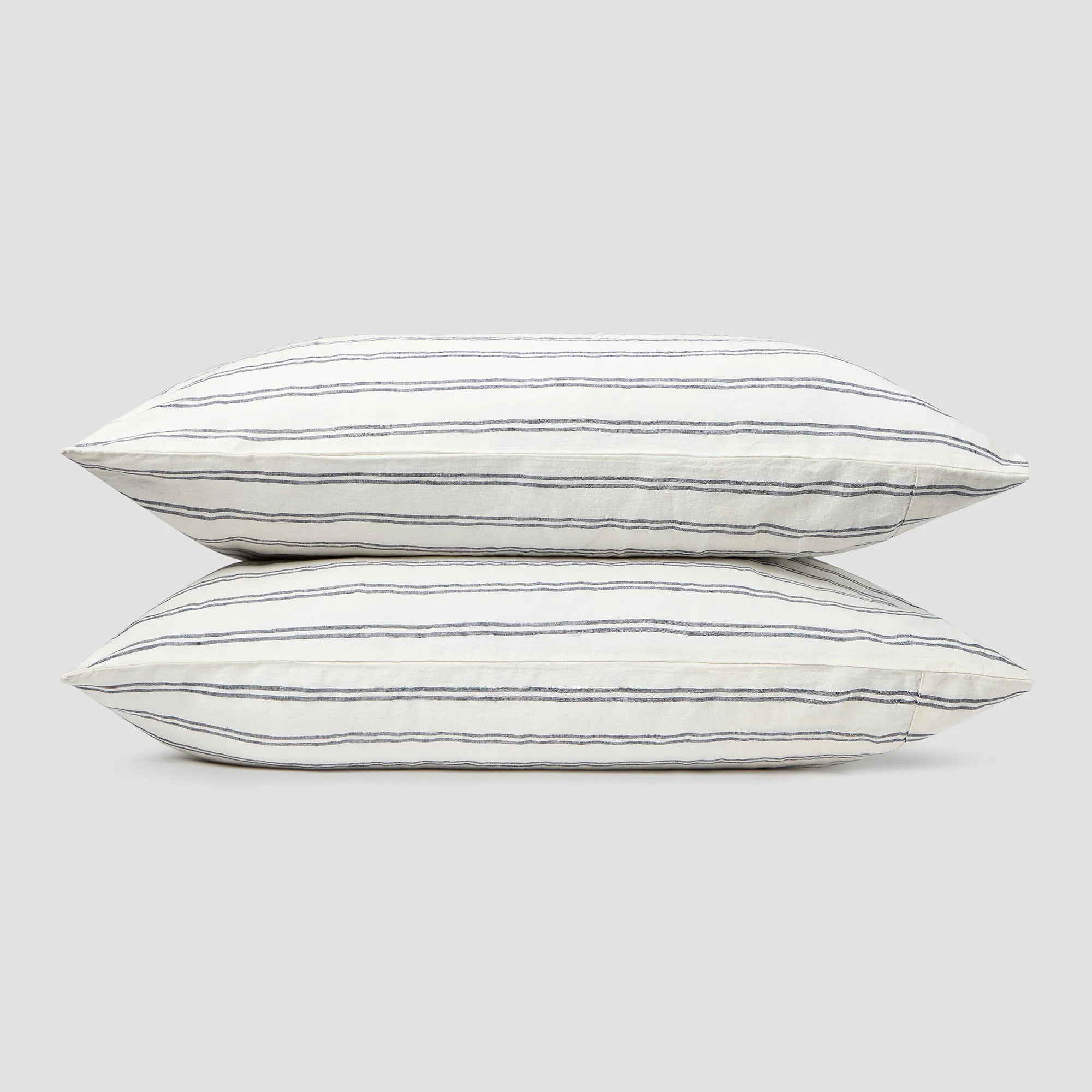 Ivory Kemptown Stripe Linen Blend Pillowcase (Pair)