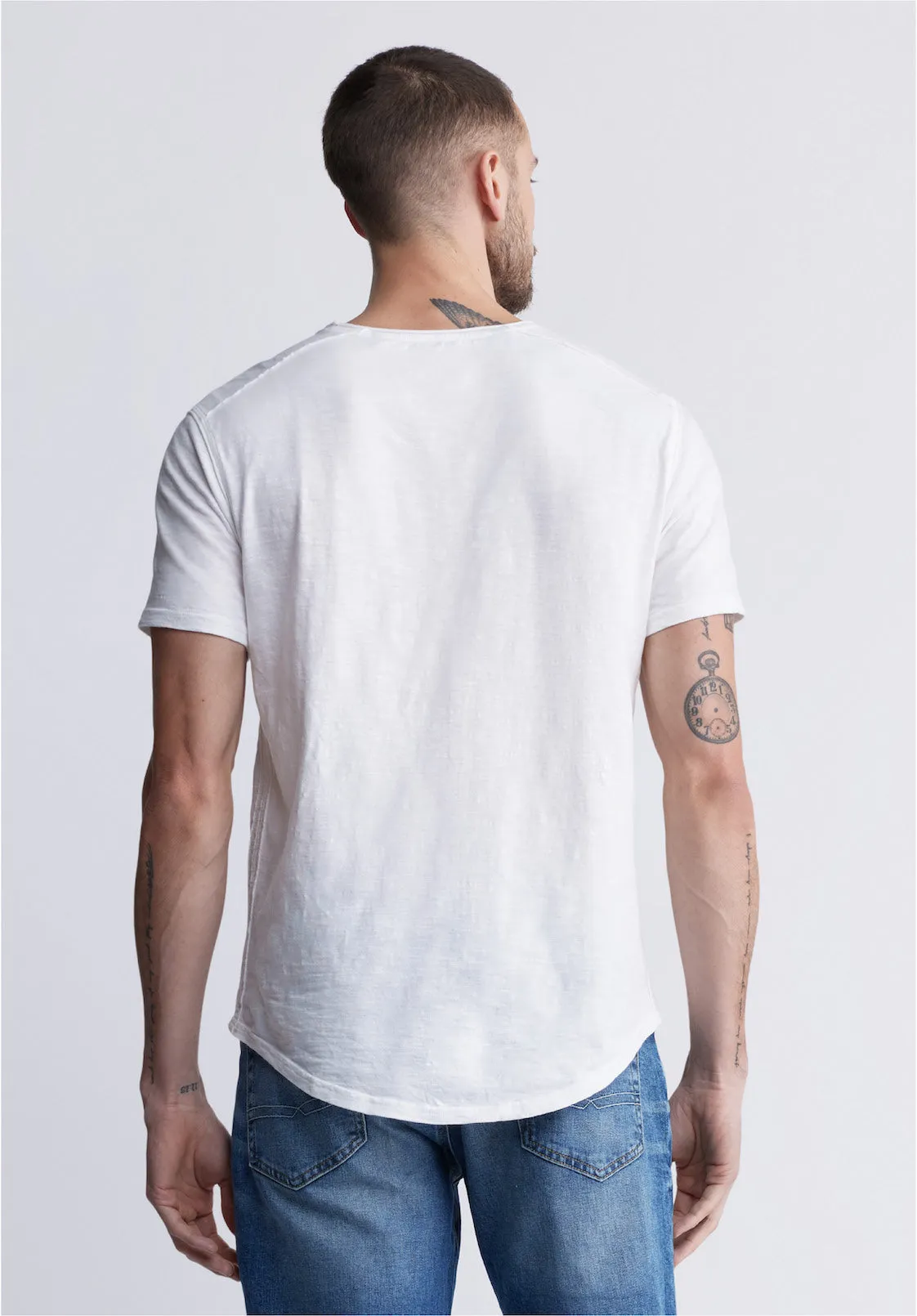 Kamizo Men's Pocket T-shirt in White - BM24346