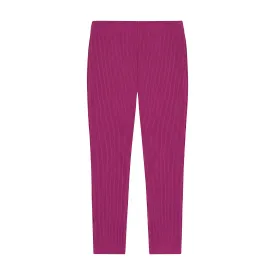 Leggings Magenta Ribbed Knit