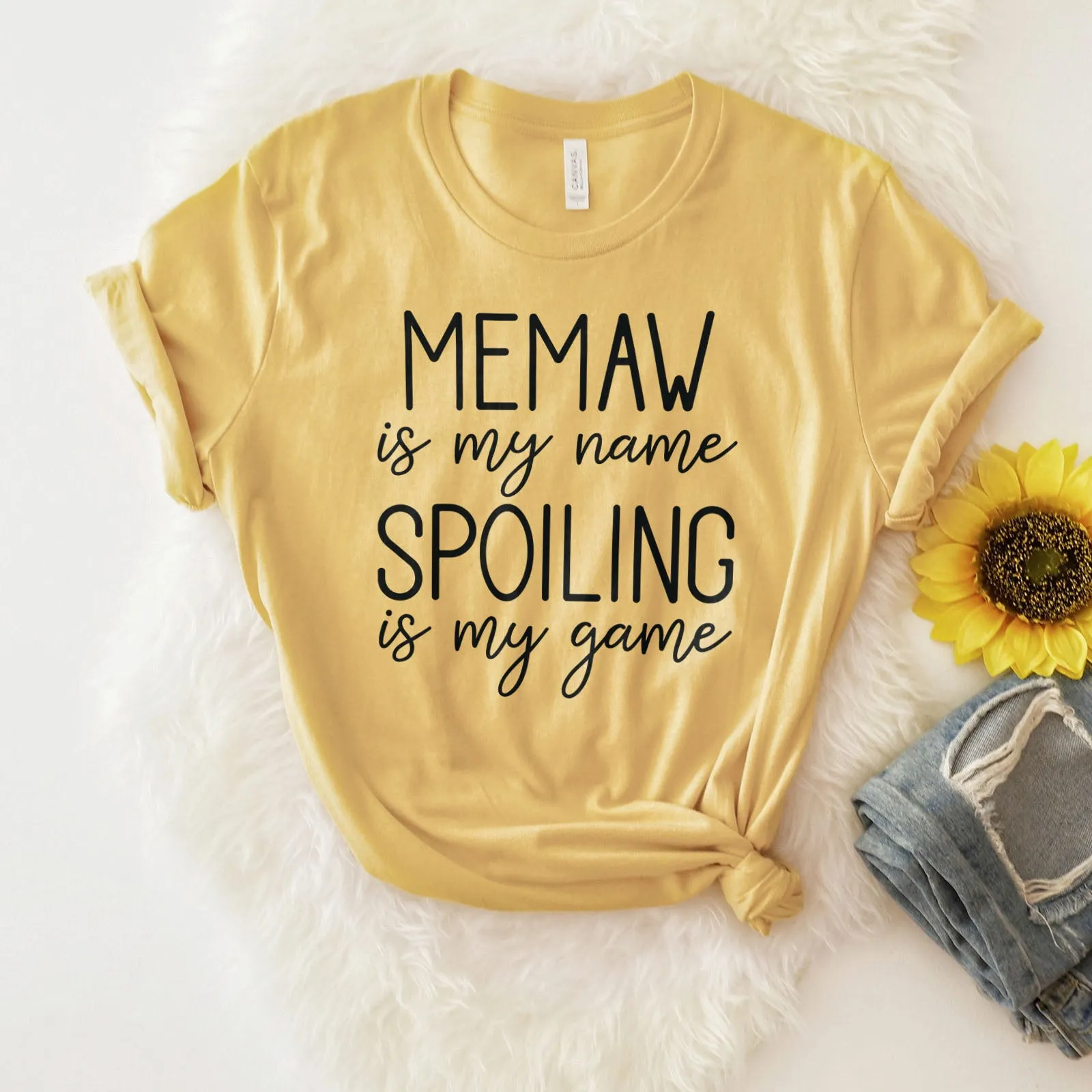 Memaw Is My Name Spoiling Is My Game Tee