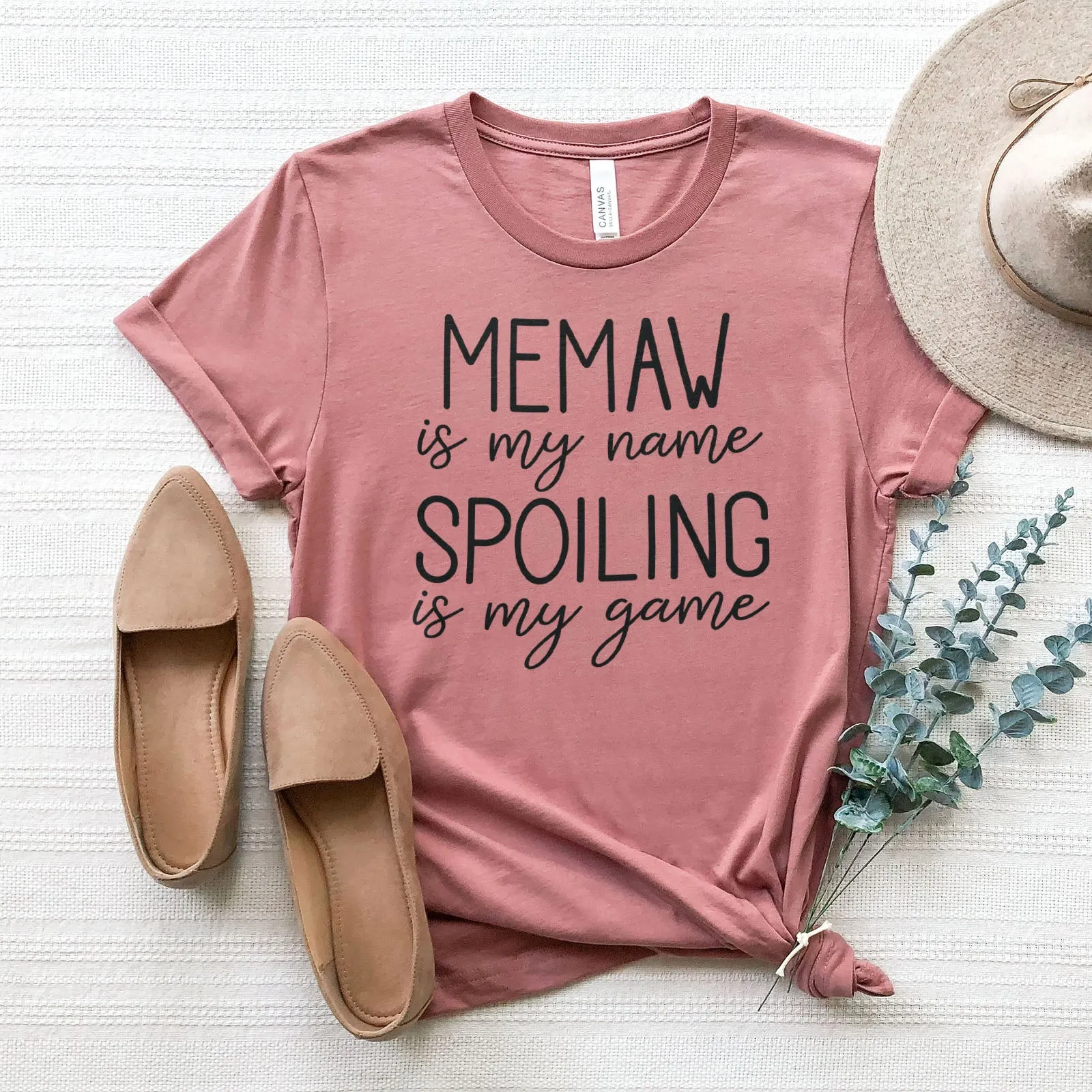 Memaw Is My Name Spoiling Is My Game Tee