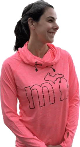 mi Women's Active Comfort Cowl Neck Hoodie