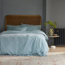 Mist Chambray Linen Blend Duvet Cover