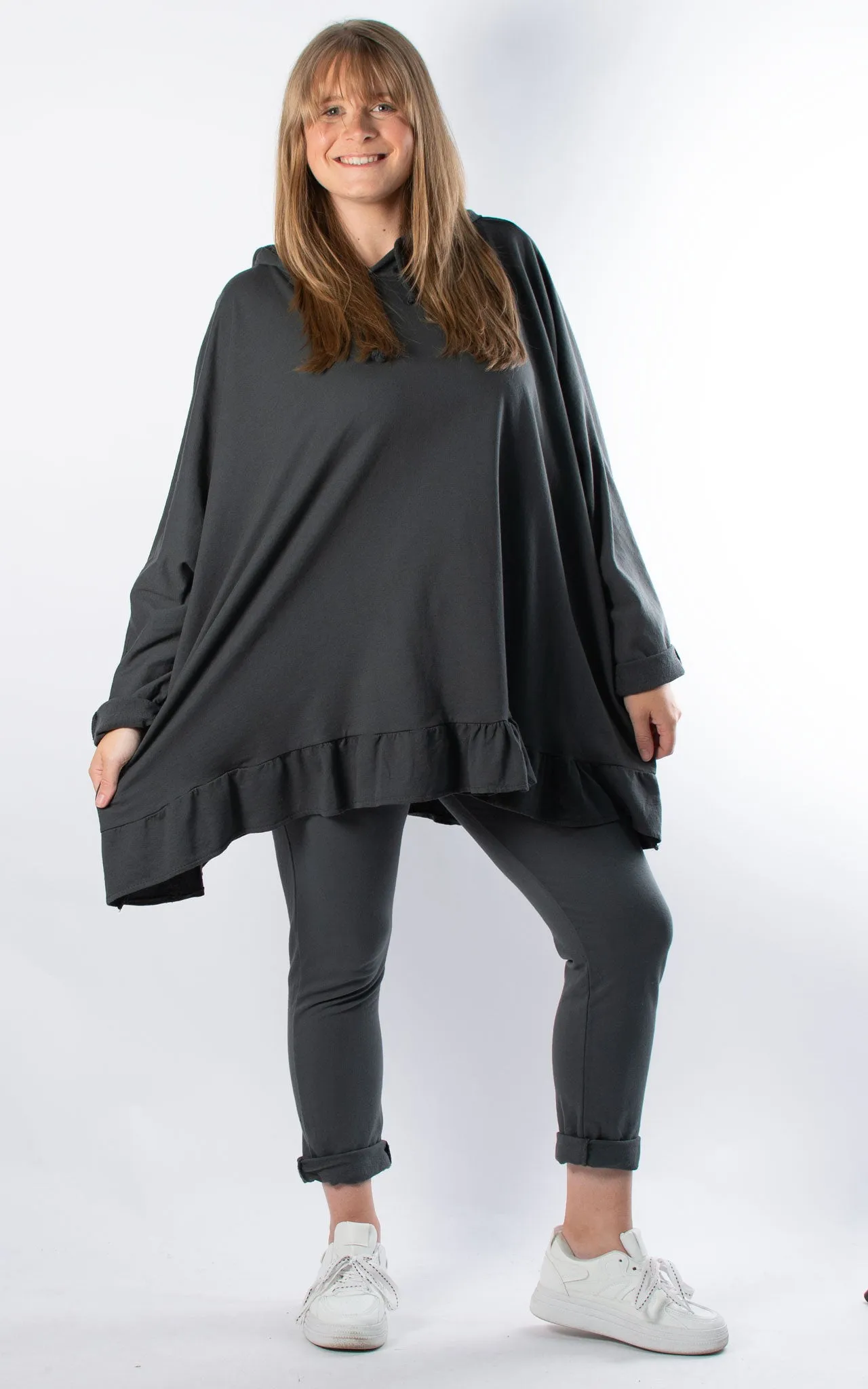 Nora Frill Hoodie | Charcoal