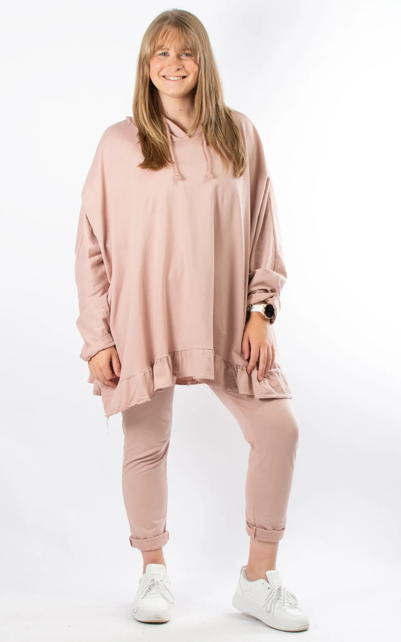 Nora Frill Hoodie | Pink