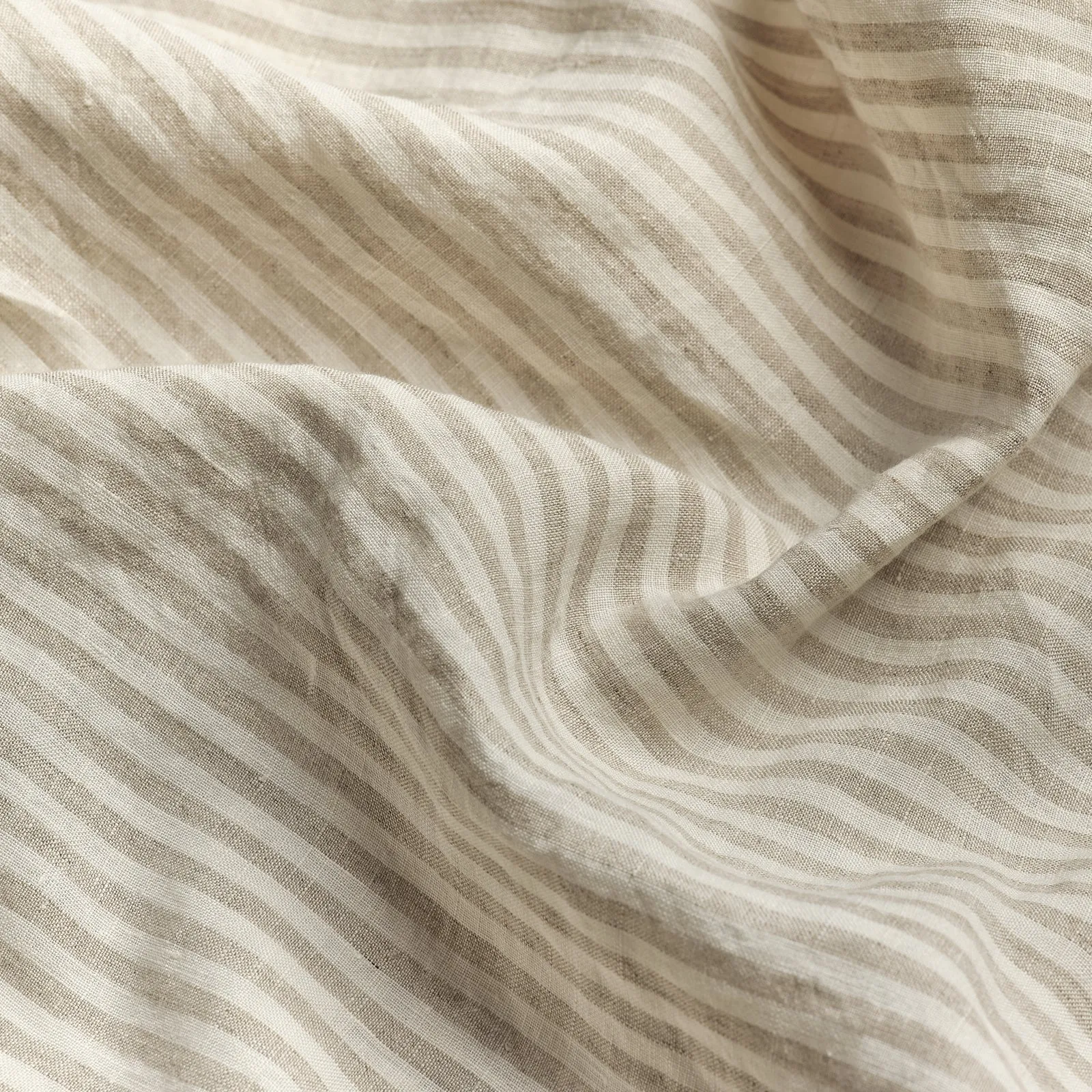 Oatmeal Stripe Linen Blend Pillowcase (Pair)