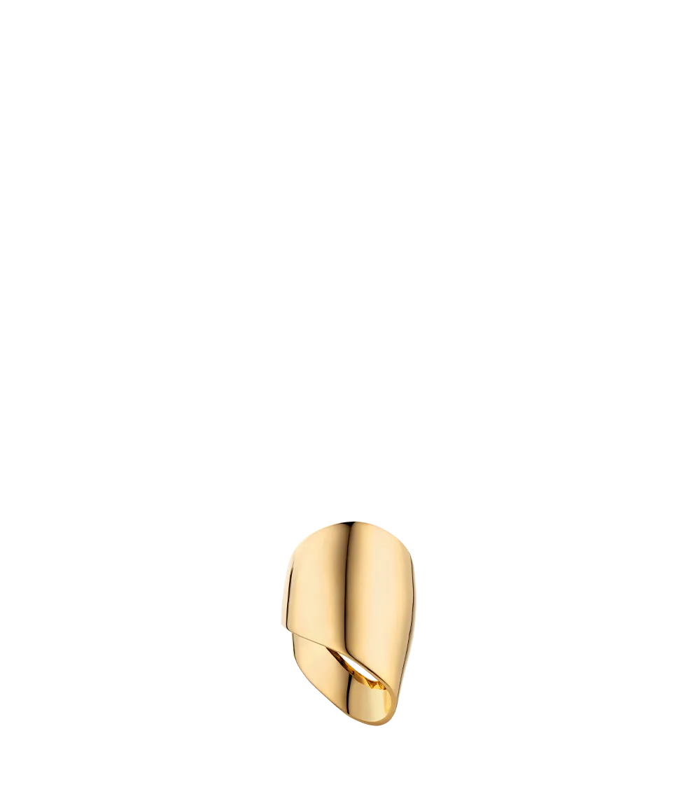 Éole Draped Ring - 24 carat gold gilded