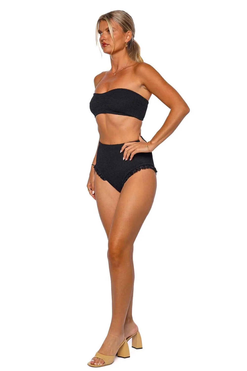 Osiris Black Strapless Bikini Set