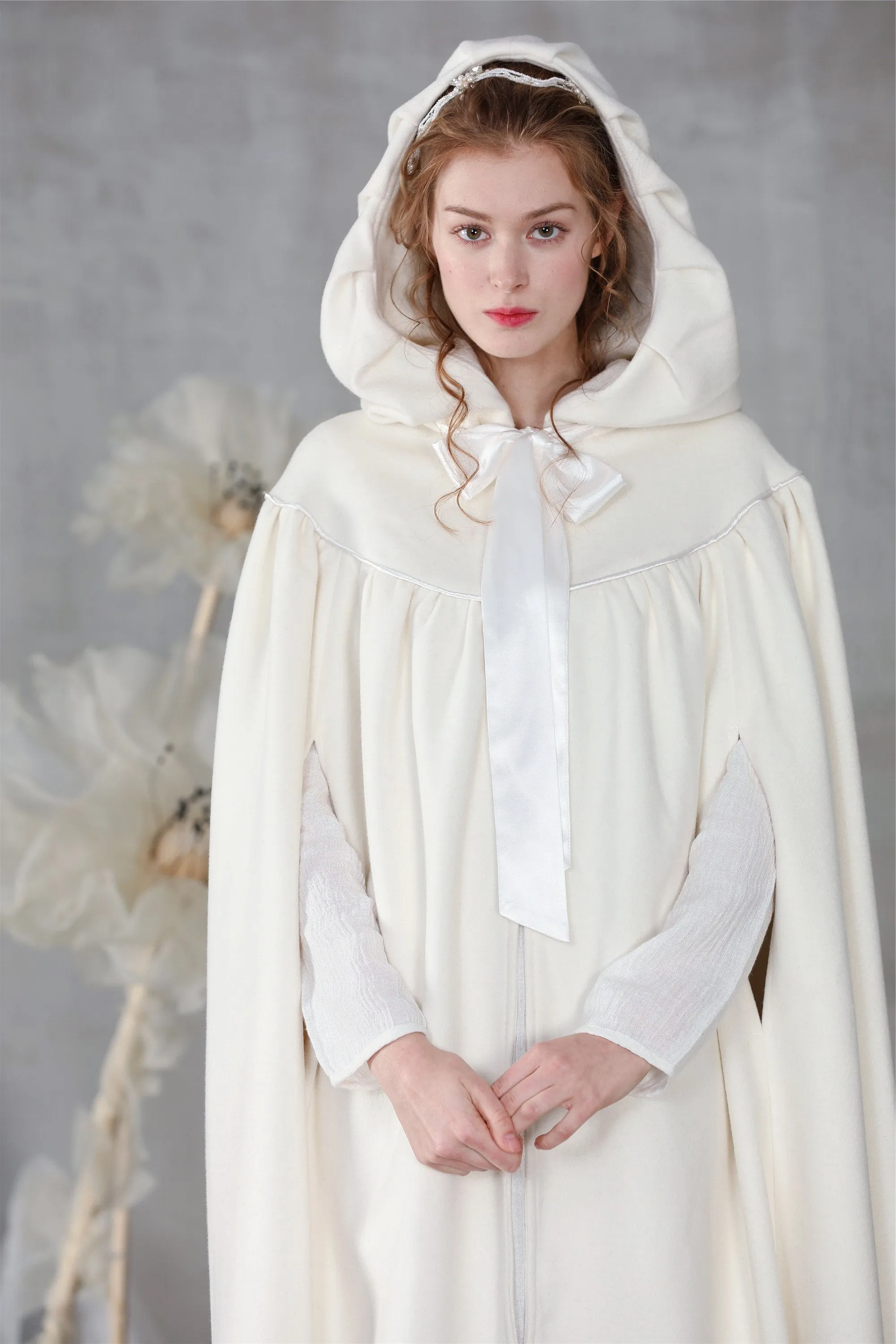 Perfumer 33 | white wool cloak wedding cape