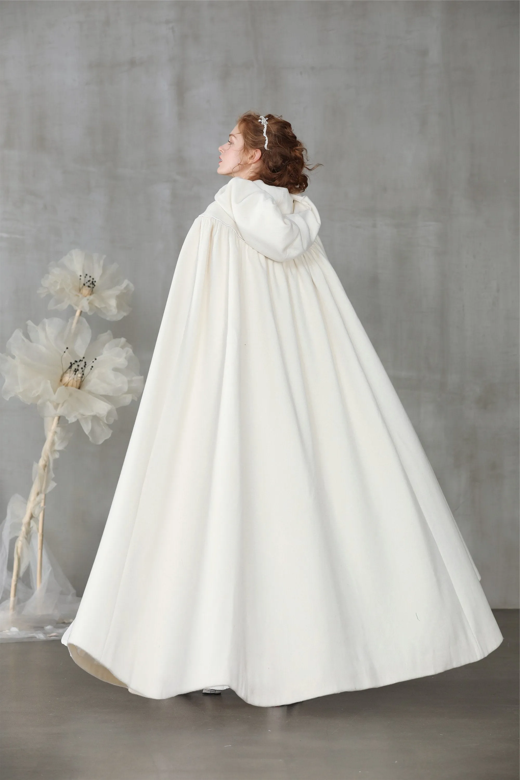 Perfumer 33 | white wool cloak wedding cape