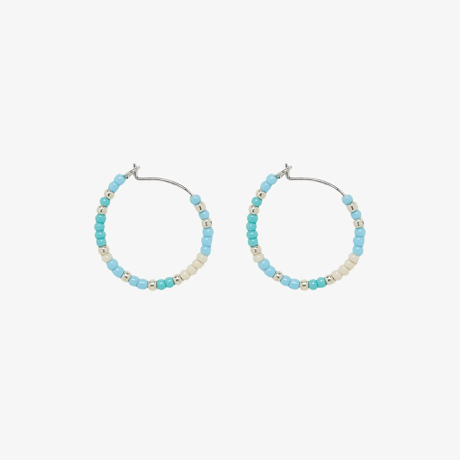 Playa Seed Bead Hoop Earrings