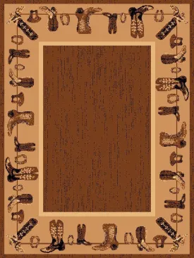 "Boots" Western Area Rug - 2 x 3