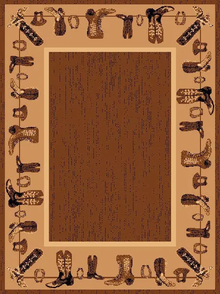 "Boots" Western Area Rug - 2 x 3