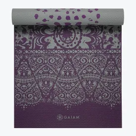 Reversible Plum Etching Yoga Mat (6mm)