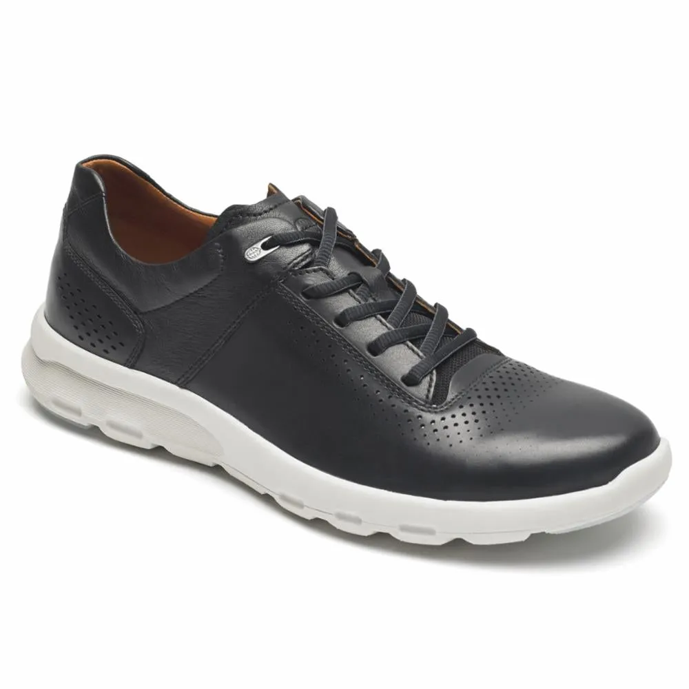 Rockport Men LETS WALK M PLAINTOE BLACK/LEATHER