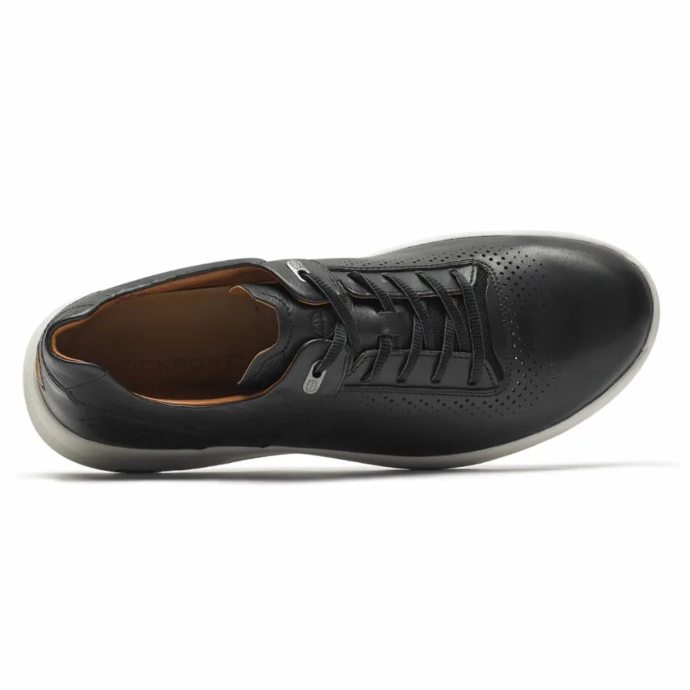 Rockport Men LETS WALK M PLAINTOE BLACK/LEATHER