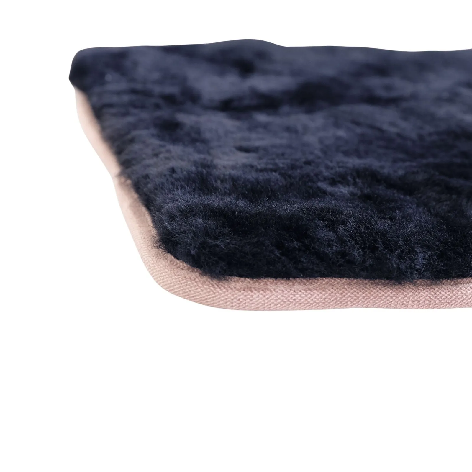 Square Sheepskin Mats - Black - Australian Merino Sheepskin Seat Mats (47 x 47cm)