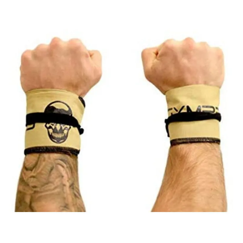 Strength Wrist Wraps - Adjustable Support - Tan