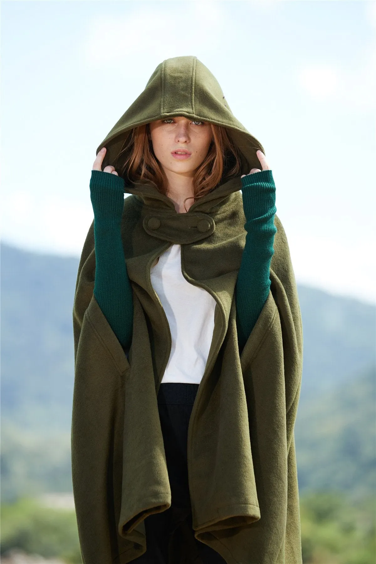 The New Yorker | Hooded Cashmere Cape